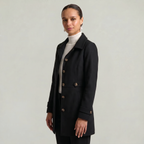 Women’s Belted Coat - Button Front Tailored Fit