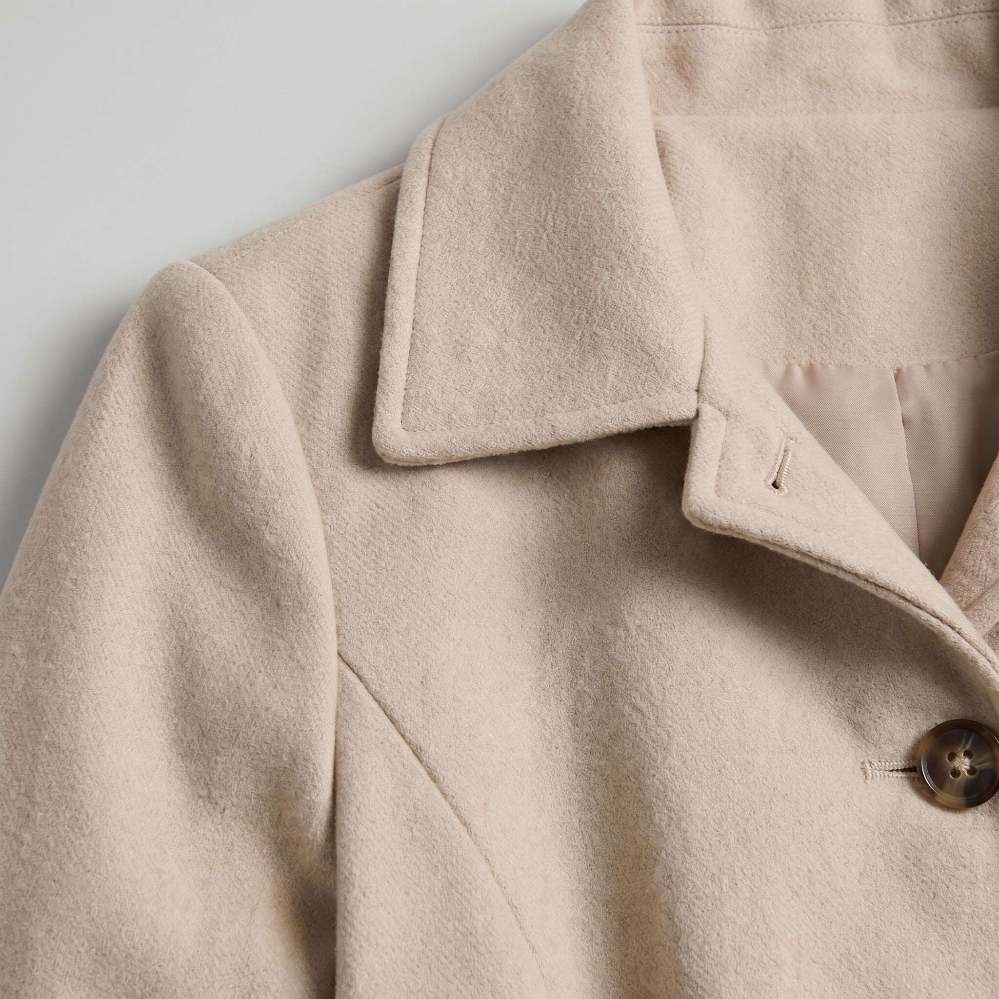 Women’s Belted Coat - Button Front Tailored Fit
