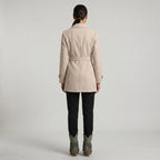 Women’s Belted Coat - Button Front Tailored Fit