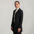 Women’s Belted Coat - Button Front Tailored Fit