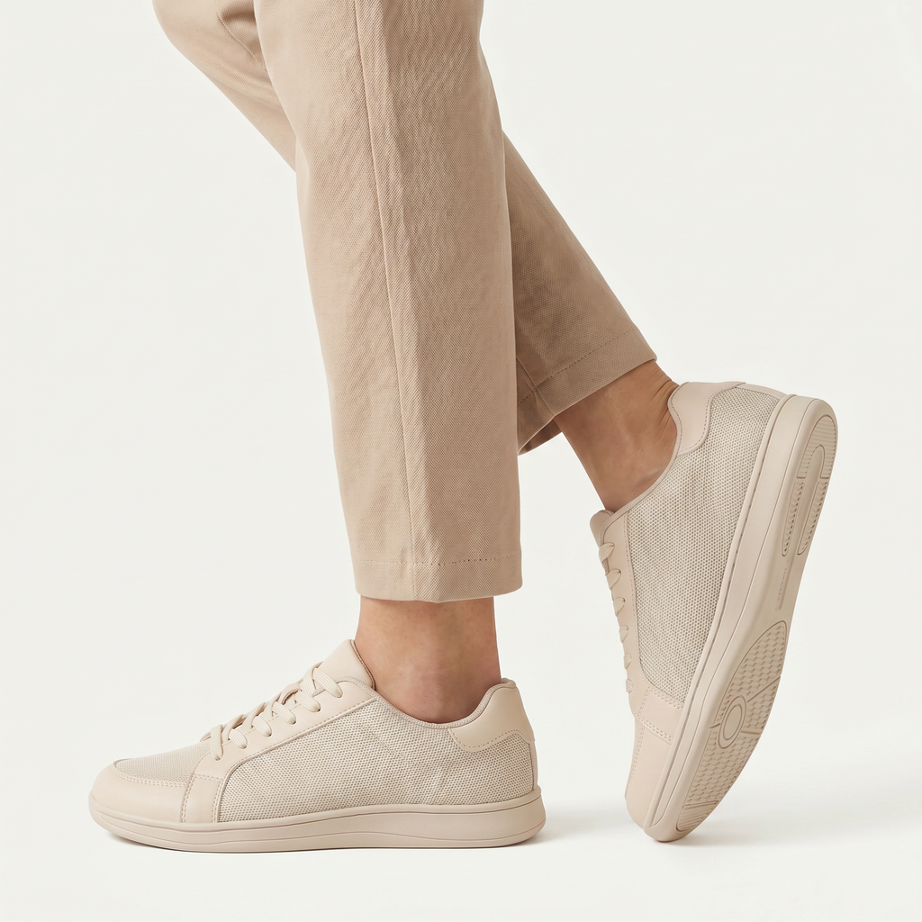 Women’s Breathable Casual Sneakers - Lightweight Lace-Up Shoes