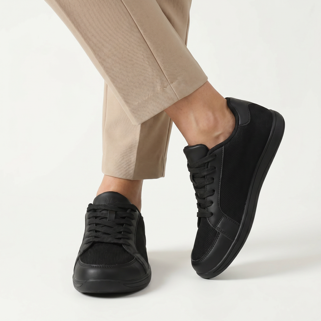 Women’s Breathable Casual Sneakers - Lightweight Lace-Up Shoes