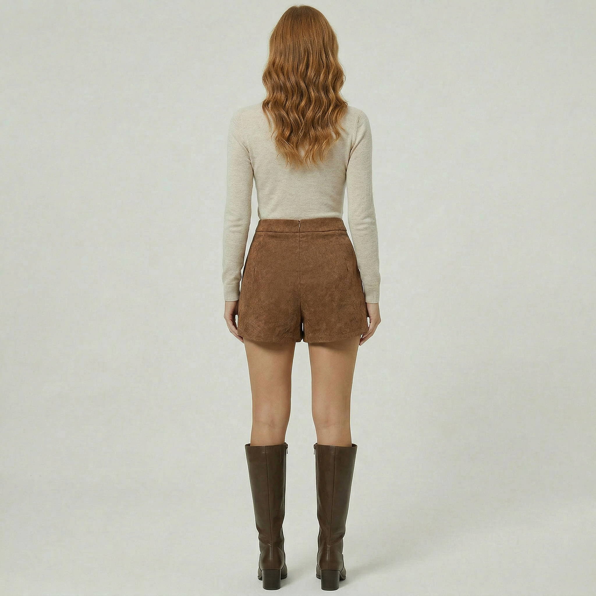 Women’s Button-Decorated Mini Skirt - High Waist A-Line Fit