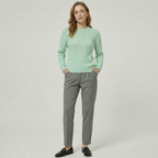 Women’s Knit Cable Sweater - Crewneck Regular Fit