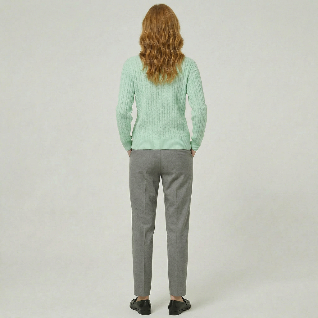 Women’s Knit Cable Sweater - Crewneck Regular Fit