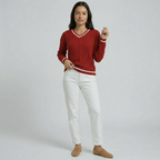 Women’s Cable Knit V-Neck Sweater