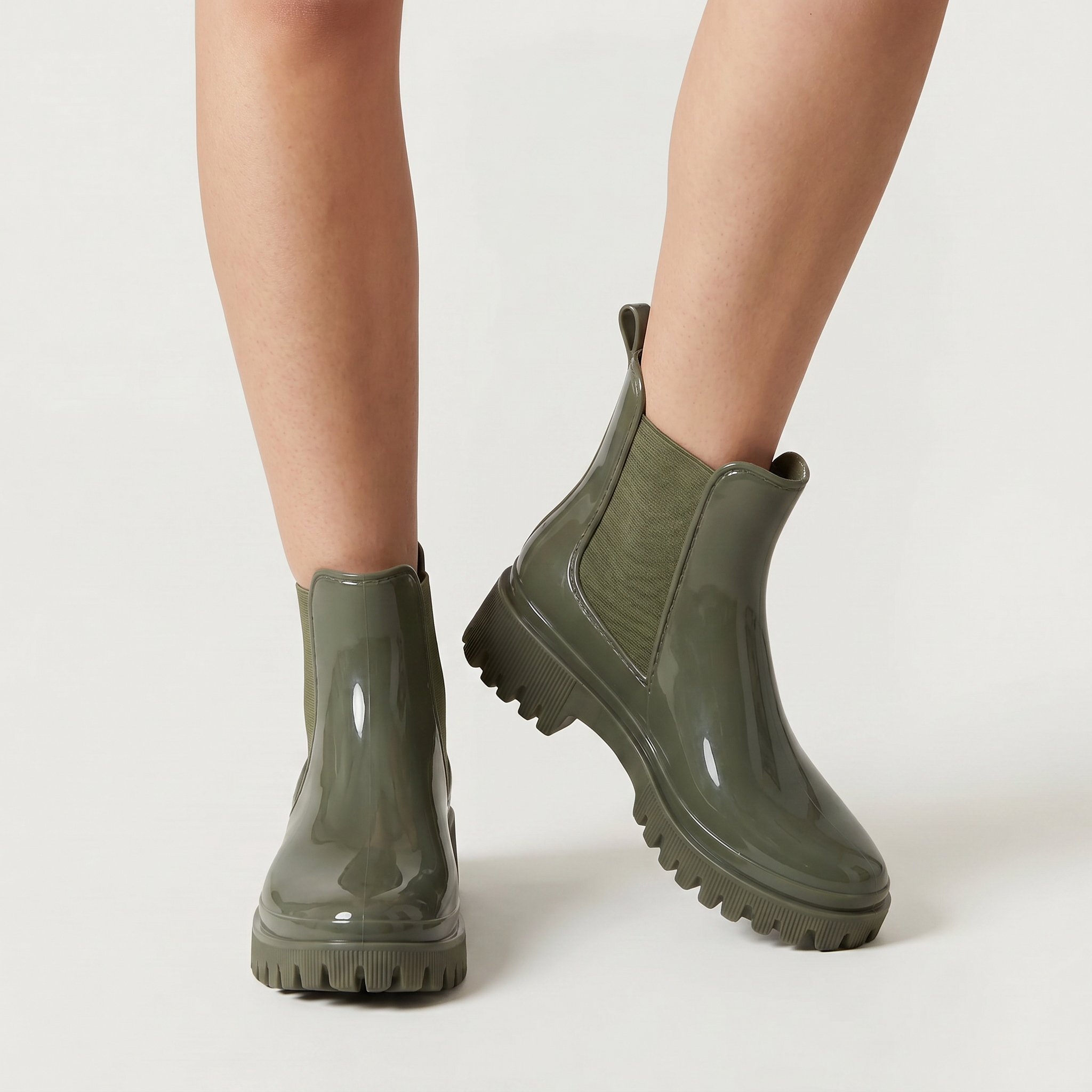 Women’s Chelsea Rain Boots - Waterproof Pull-On Ankle Fit