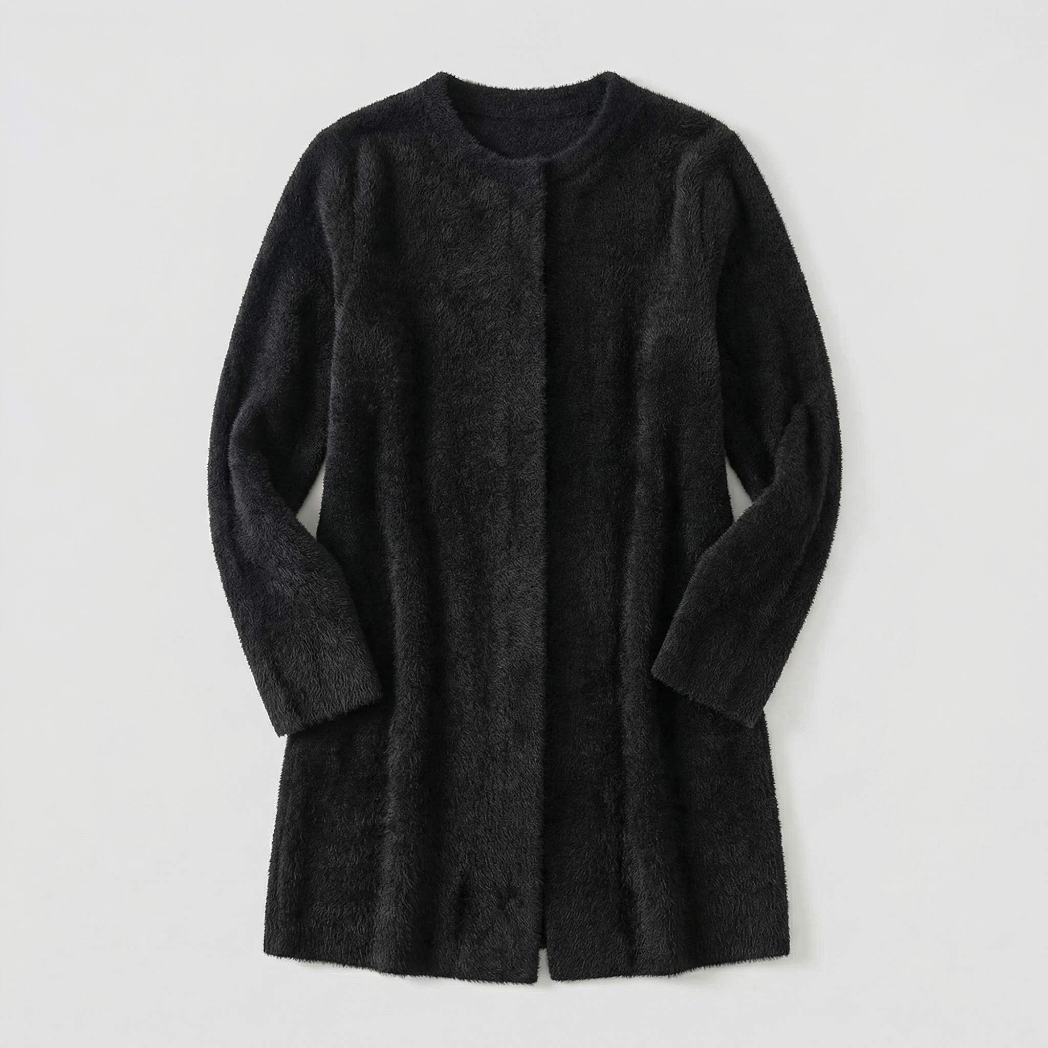 Women's Collarless Cardigan Sweater