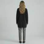 Women's Collarless Cardigan Sweater