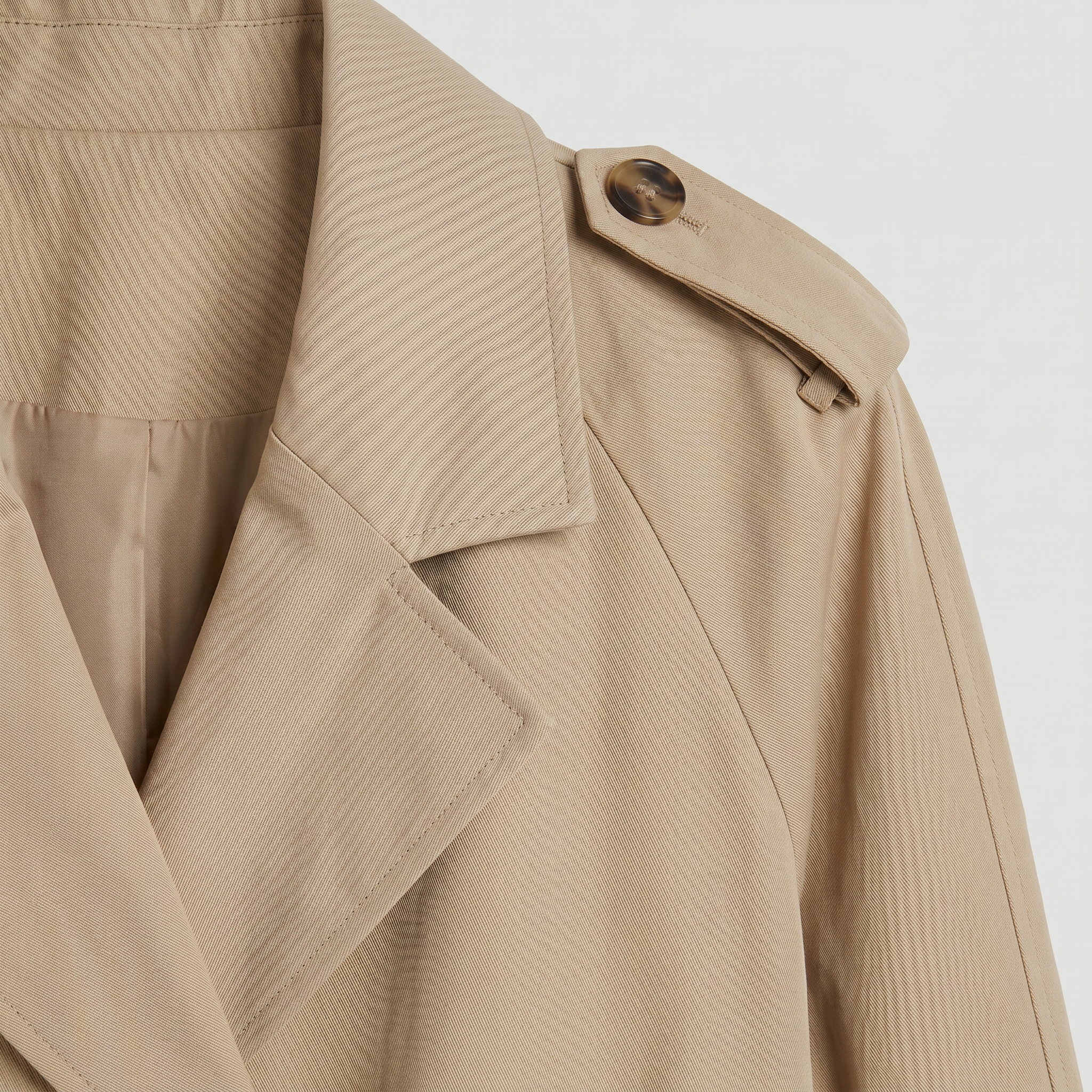 Women’s Cropped Trench Jacket - Belted Short Double-Breasted Coat