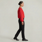 Women’s Cropped Bomber Jacket - Zip Front Soft Fit