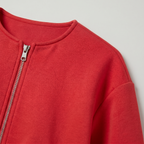 Women’s Cropped Bomber Jacket - Zip Front Soft Fit