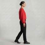 Women’s Cropped Bomber Jacket - Zip Front Soft Fit