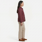Women's Diamond Quilted Jacket  - Button Down Lightweight Padded Coat