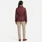 Women's Diamond Quilted Jacket  - Button Down Lightweight Padded Coat