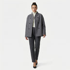 Women's - Double-Breasted Short Coat