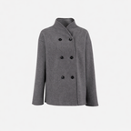 Women's - Double-Breasted Short Coat