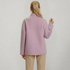 Women’s Double-Breasted Short Coat - Stand-Up Collar Loose Fit