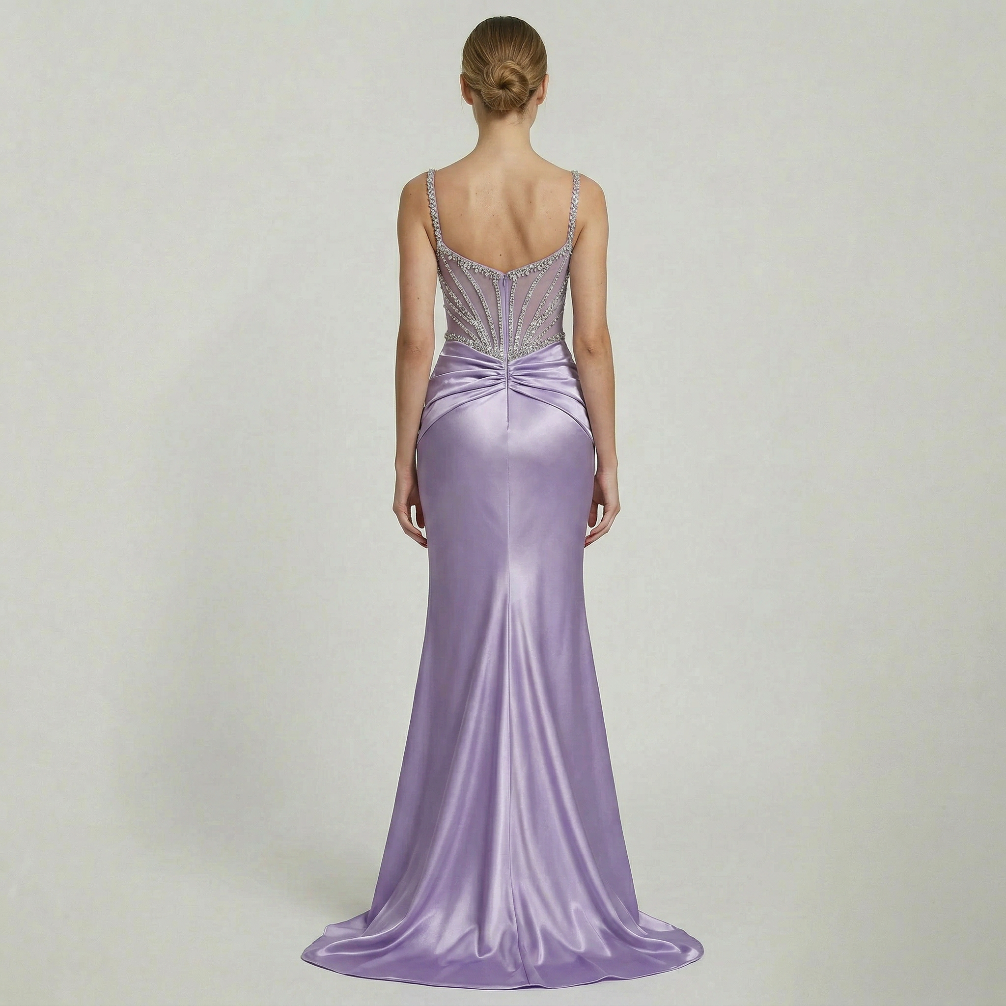 Women’s Embellished Corset Ruched Dress