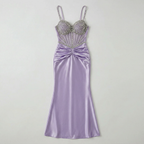 Women’s Embellished Corset Ruched Dress