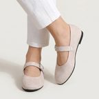 Women’s Casual Flat Shoes - Buckle Strap Comfort Fit