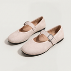 Women’s Casual Flat Shoes - Buckle Strap Comfort Fit