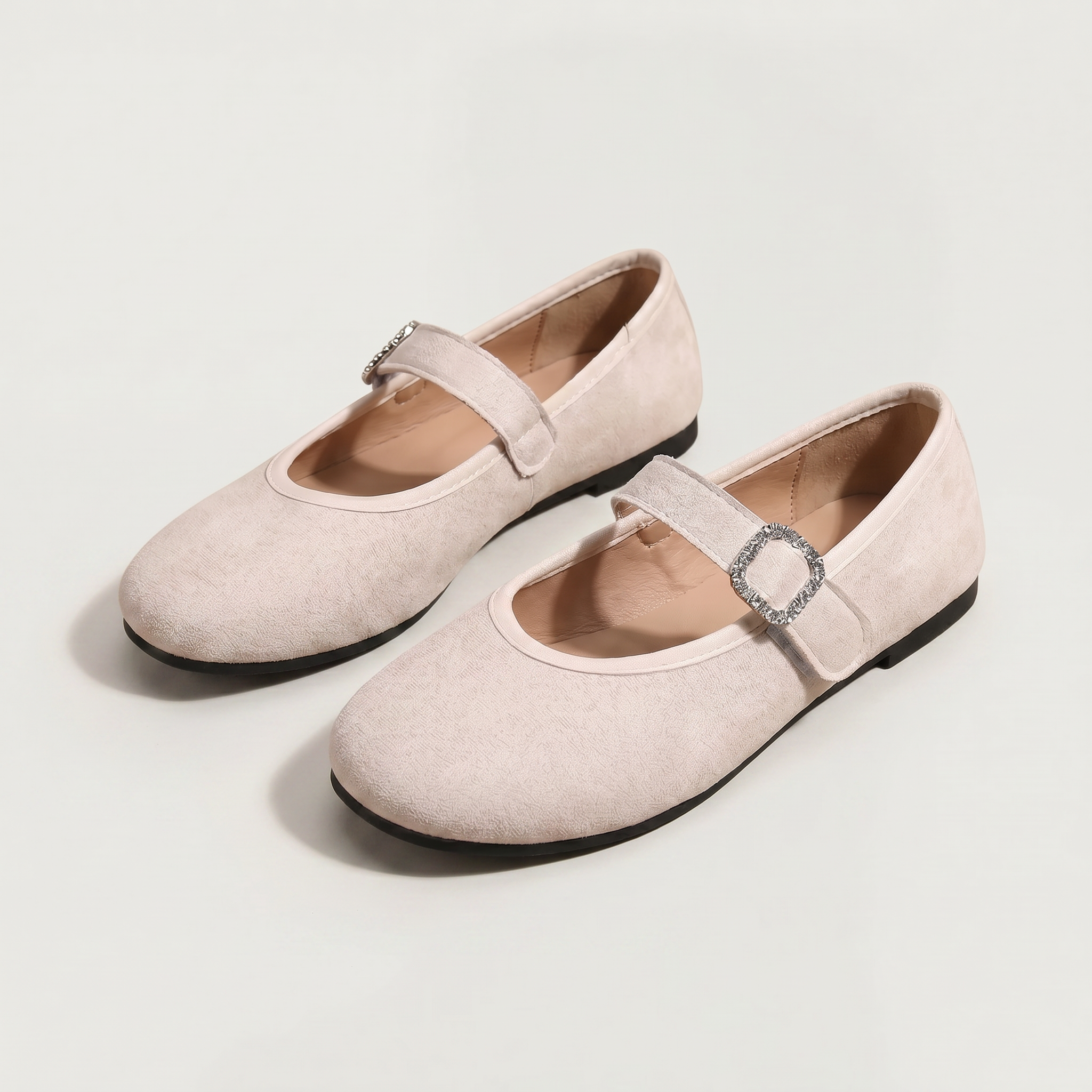 Women’s Casual Flat Shoes - Buckle Strap Comfort Fit