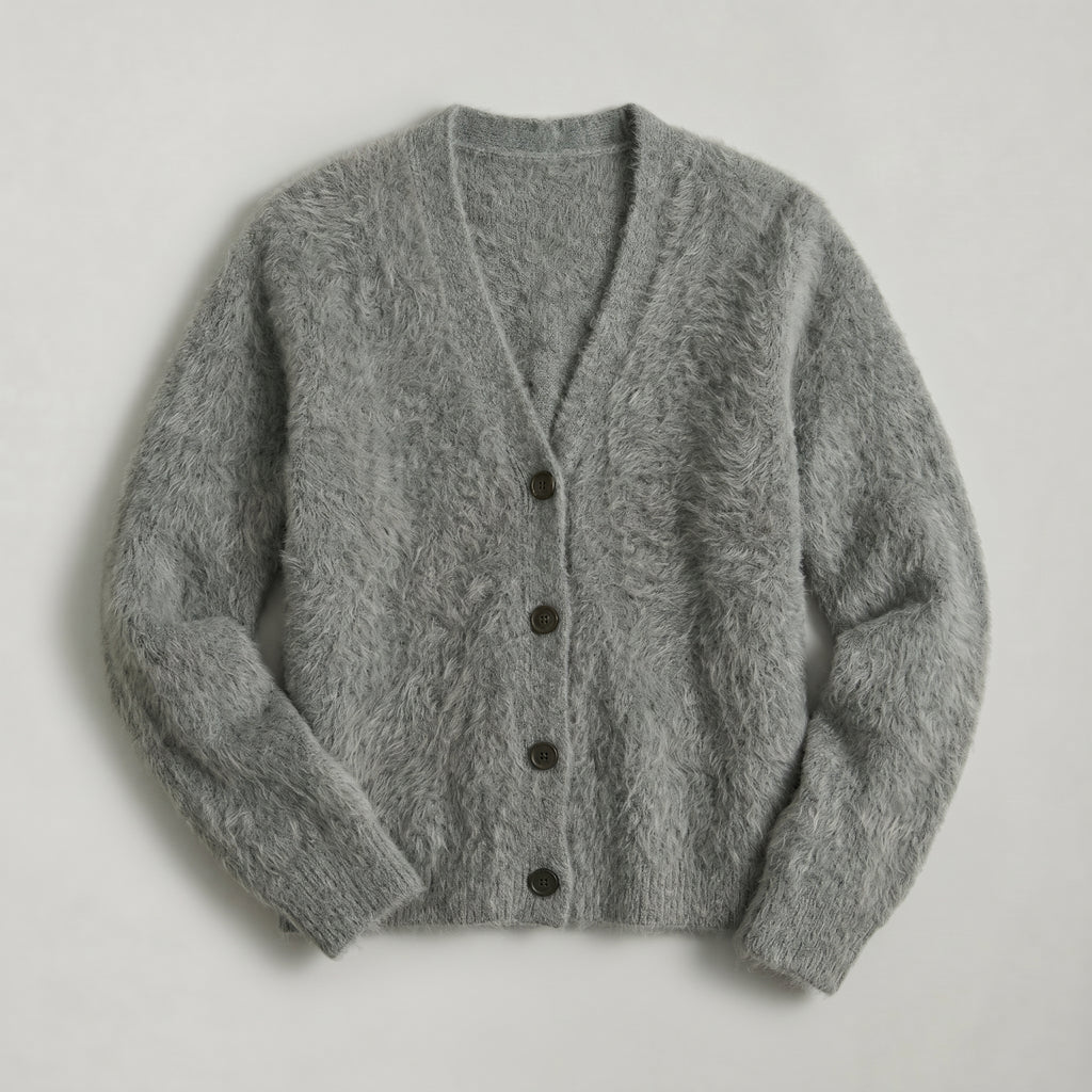 Women’s Fleece Cardigan - Soft Knit Button-Up Relaxed Fit