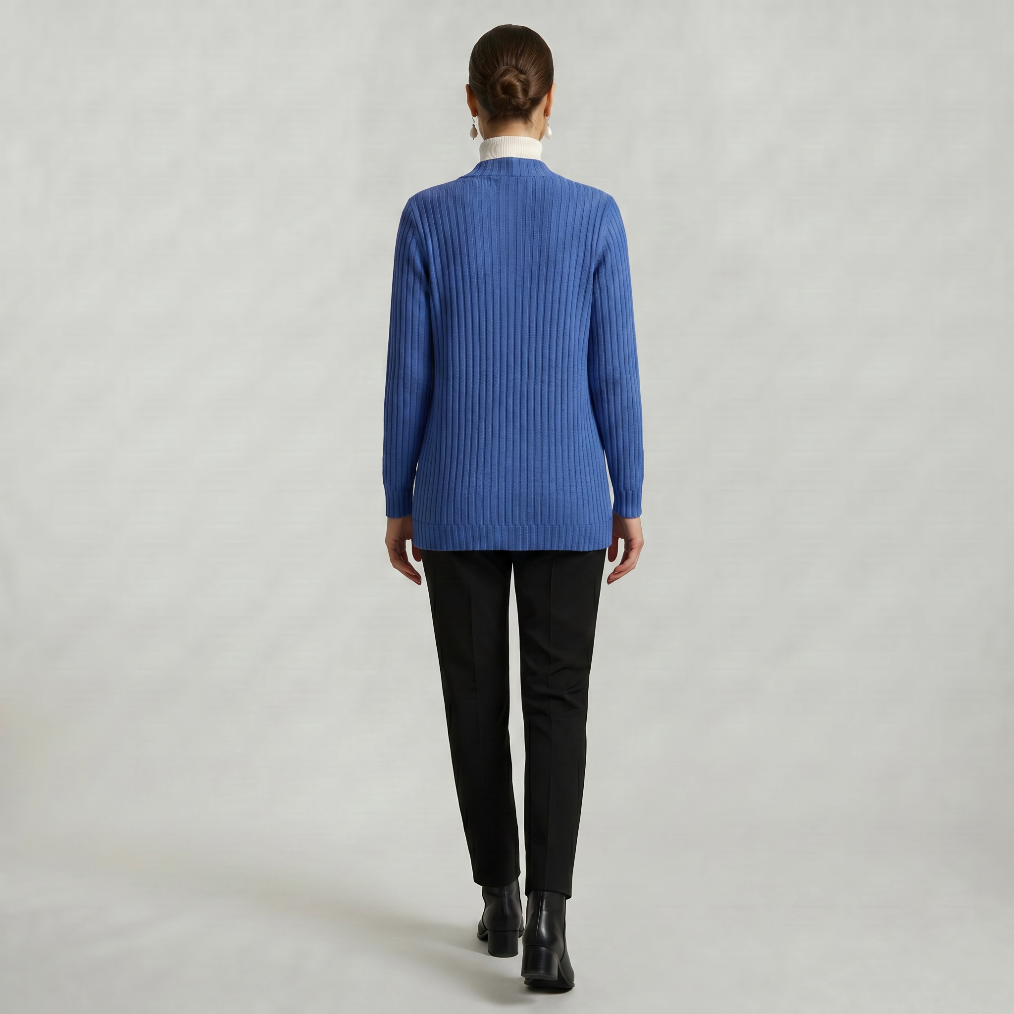 Women’s Front Open Cardigan - Long Sleeve Loose Fit