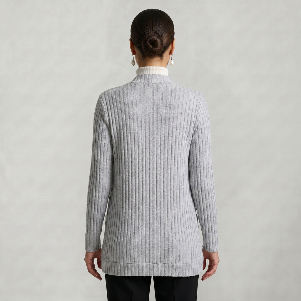 Women’s Front Open Cardigan - Long Sleeve Loose Fit