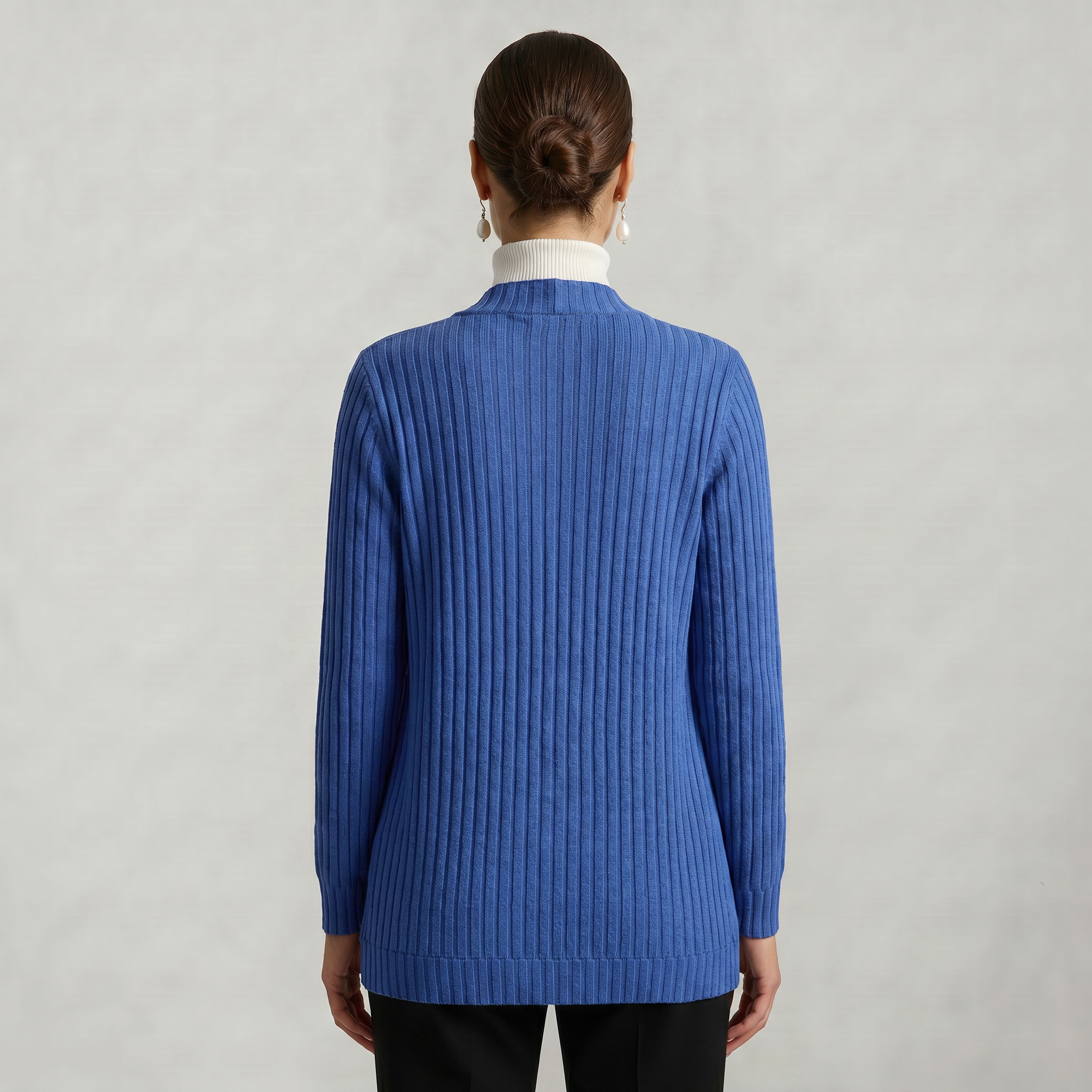 Women’s Front Open Cardigan - Long Sleeve Loose Fit