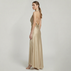 Women’s Full Length Evening Guest Satin Dress