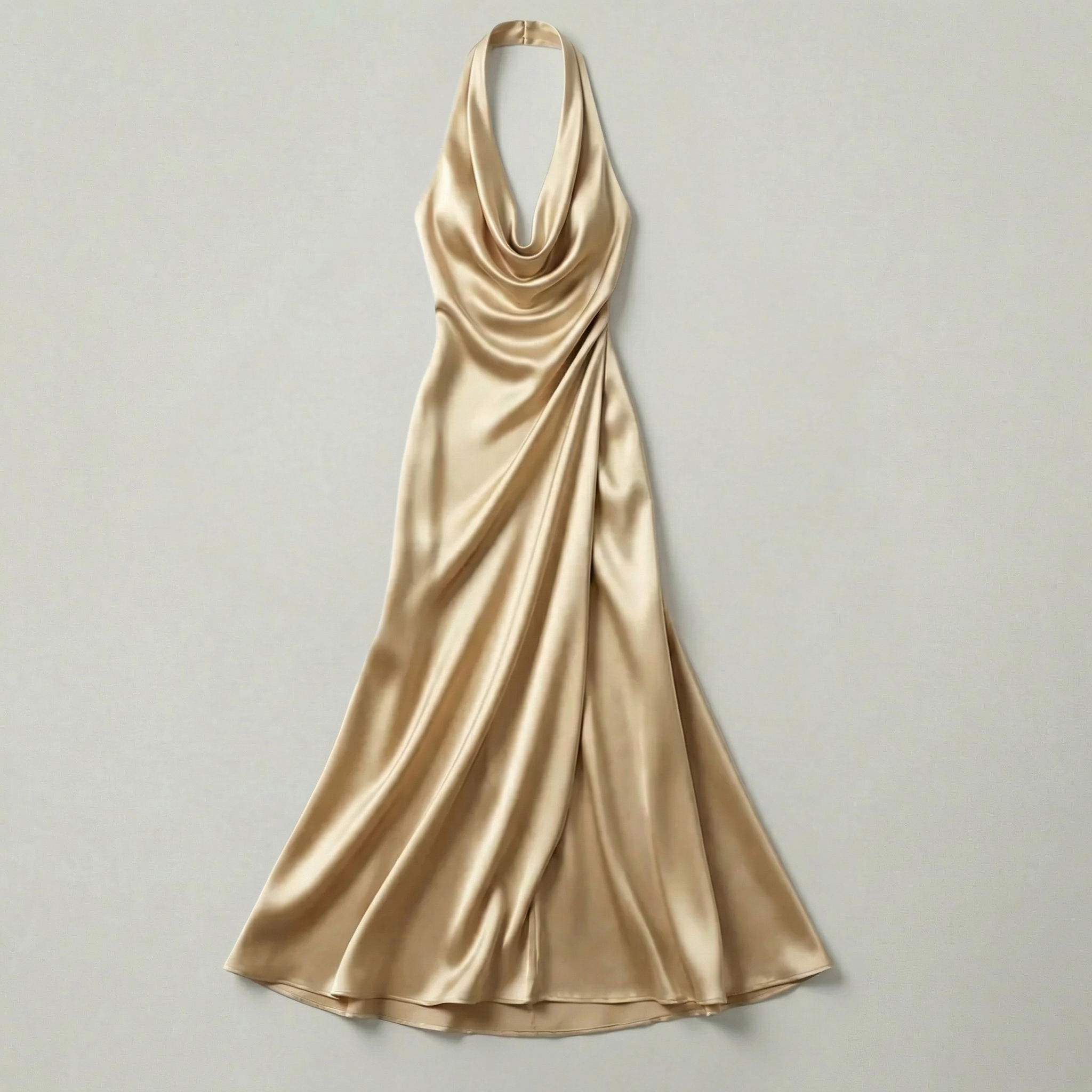 Women’s Full Length Evening Guest Satin Dress