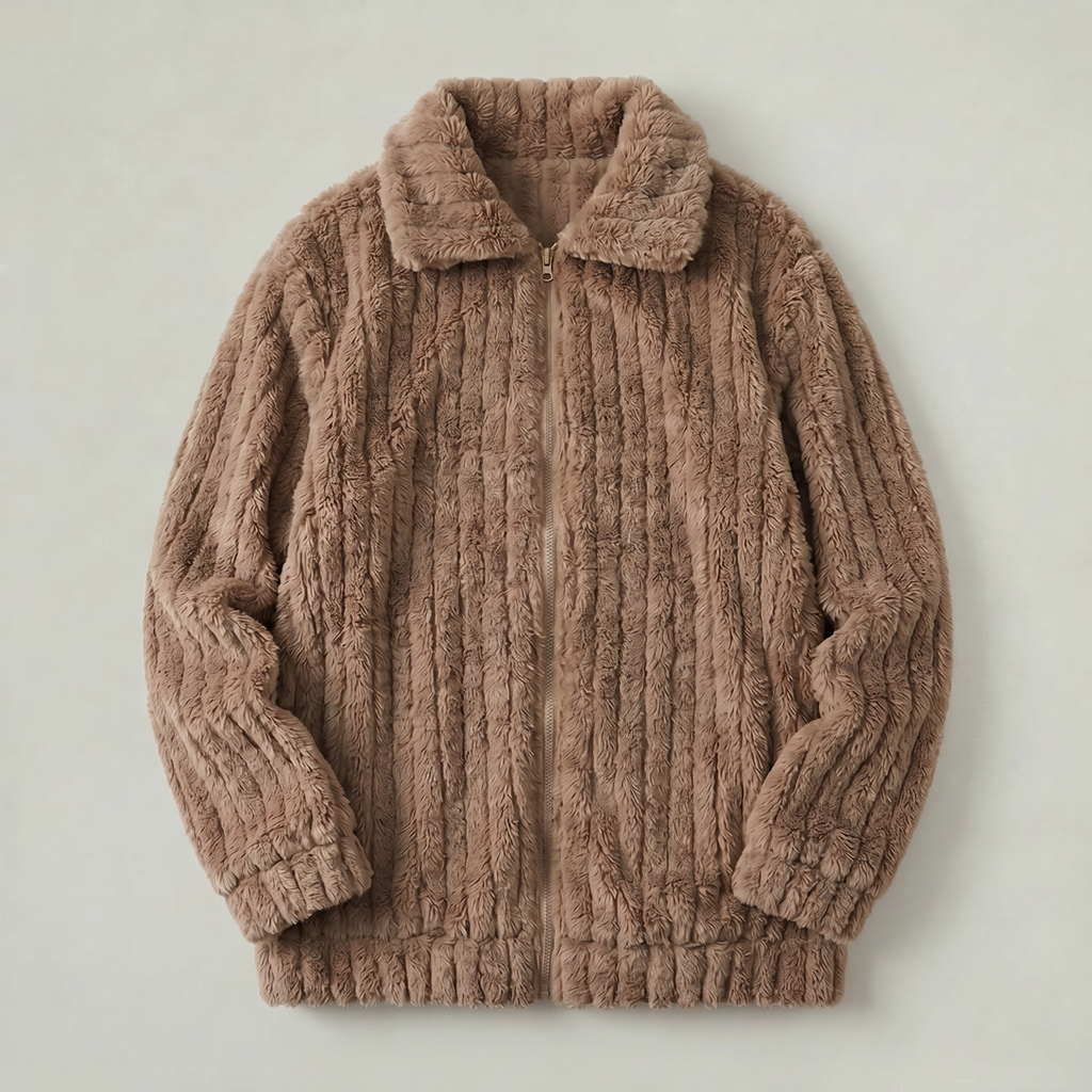 Women’s Full Zip Teddy Jacket - Long Sleeve Regular Fit