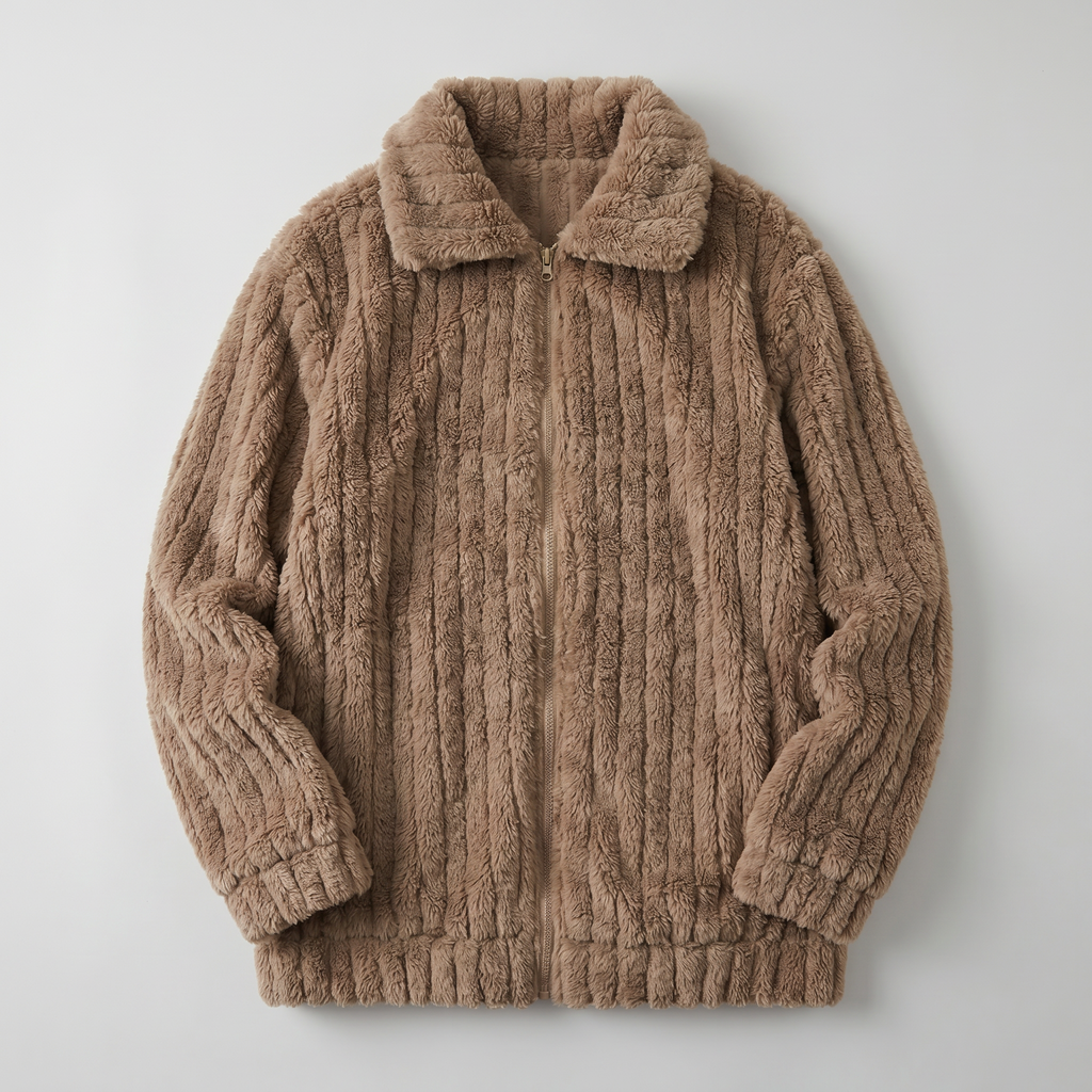 Women’s Full Zip Teddy Jacket - Long Sleeve Regular Fit