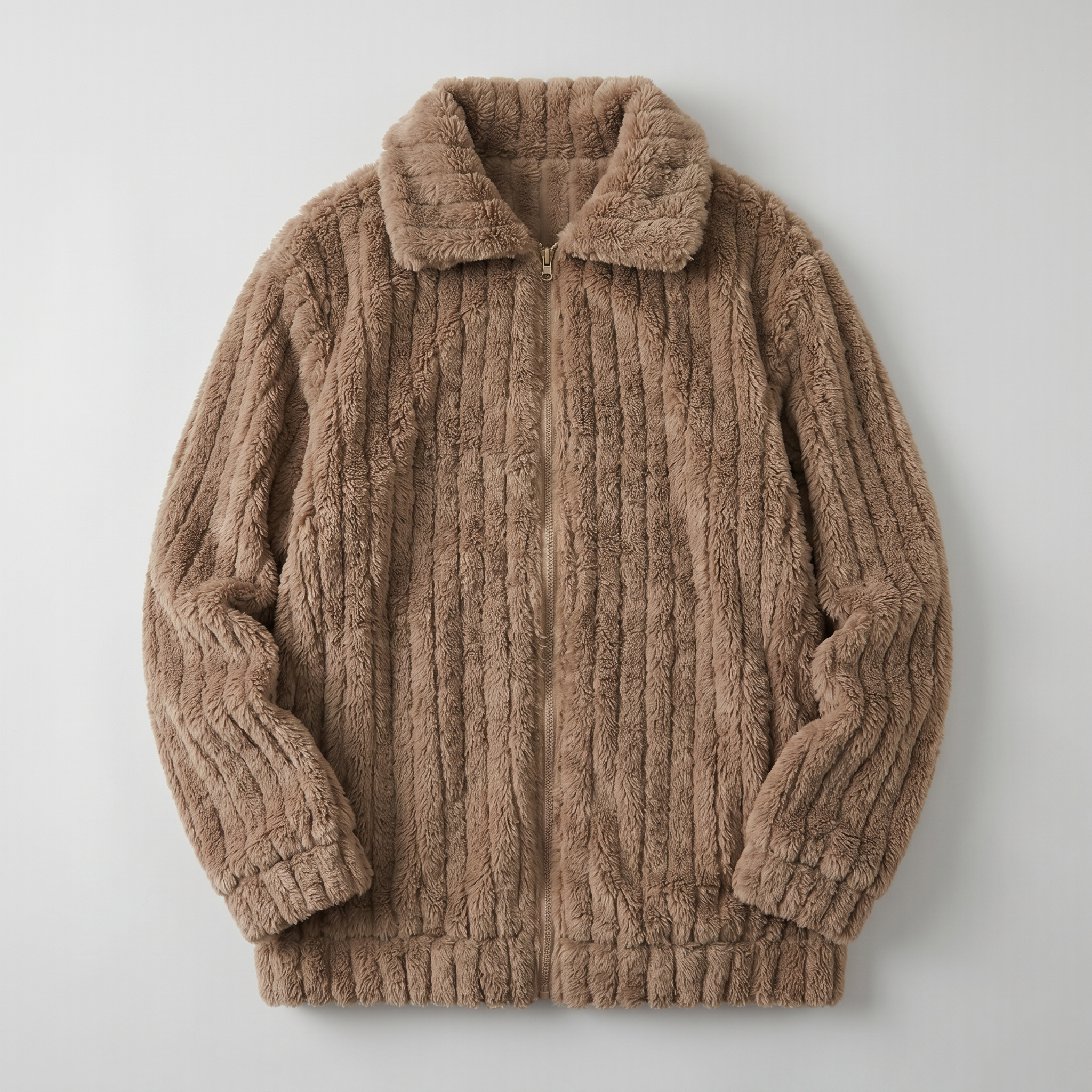 Women’s Full Zip Teddy Jacket - Long Sleeve Regular Fit