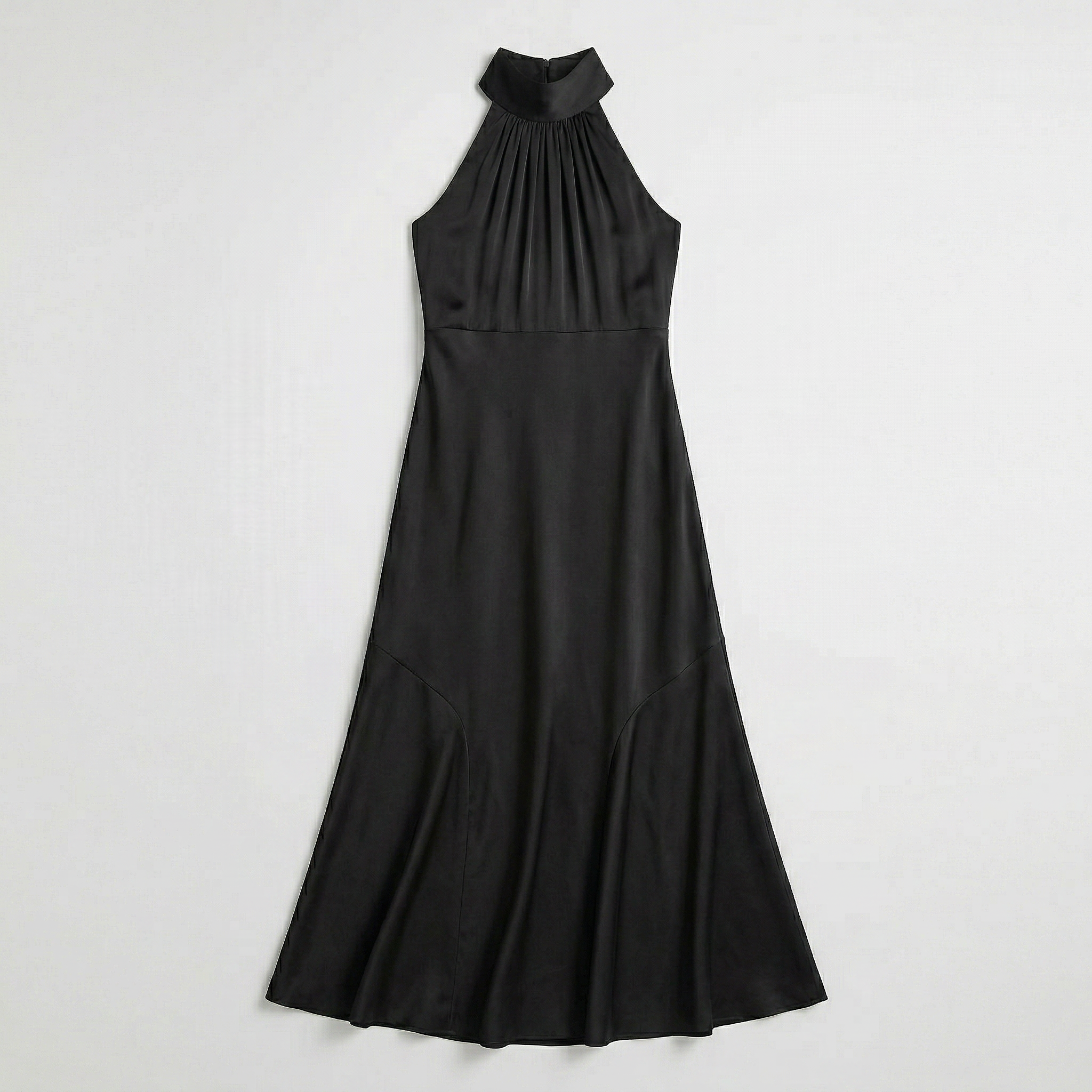 Women’s Halter Neck Fluted Hem Maxi Dress