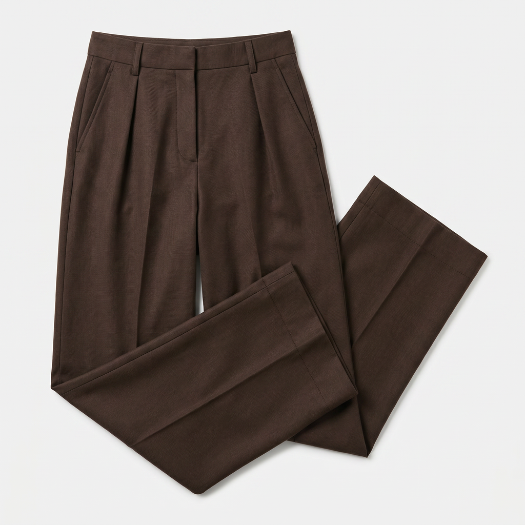 Women's High Waist Wide Leg Trousers - Tailored Smart Casual Straight Leg Pants