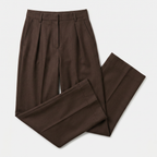 Women's High Waist Wide Leg Trousers - Tailored Smart Casual Straight Leg Pants