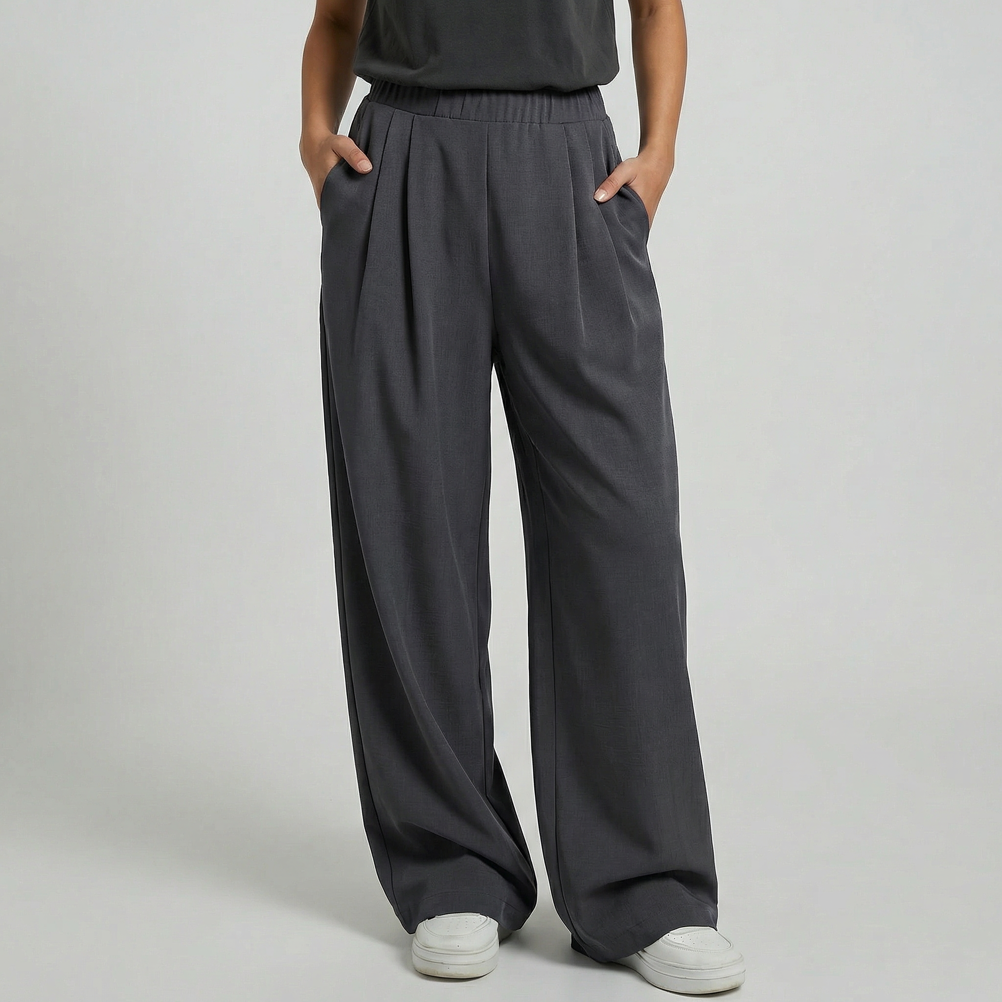 Women's High Waisted Wide Leg Trousers