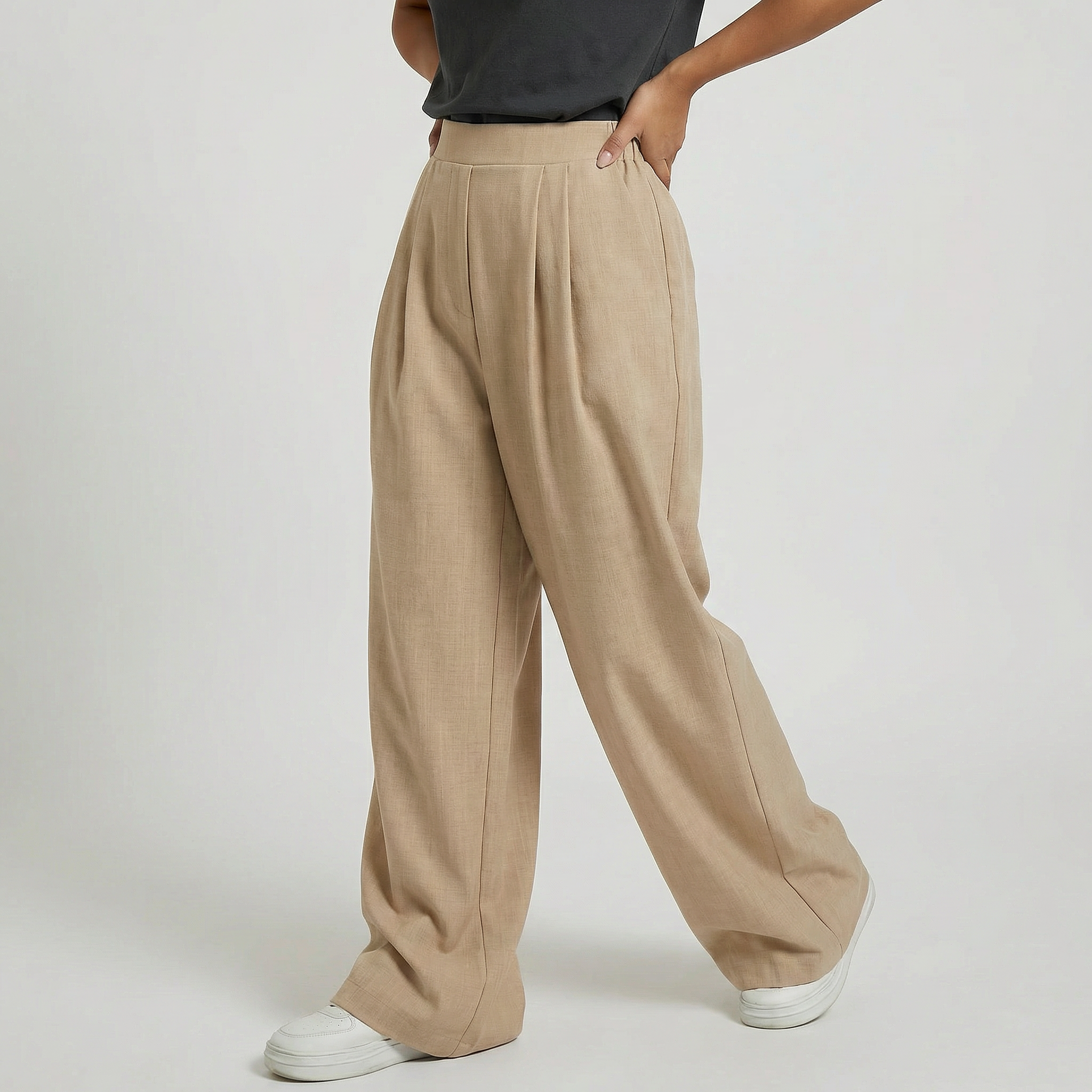 Women's High Waisted Wide Leg Trousers
