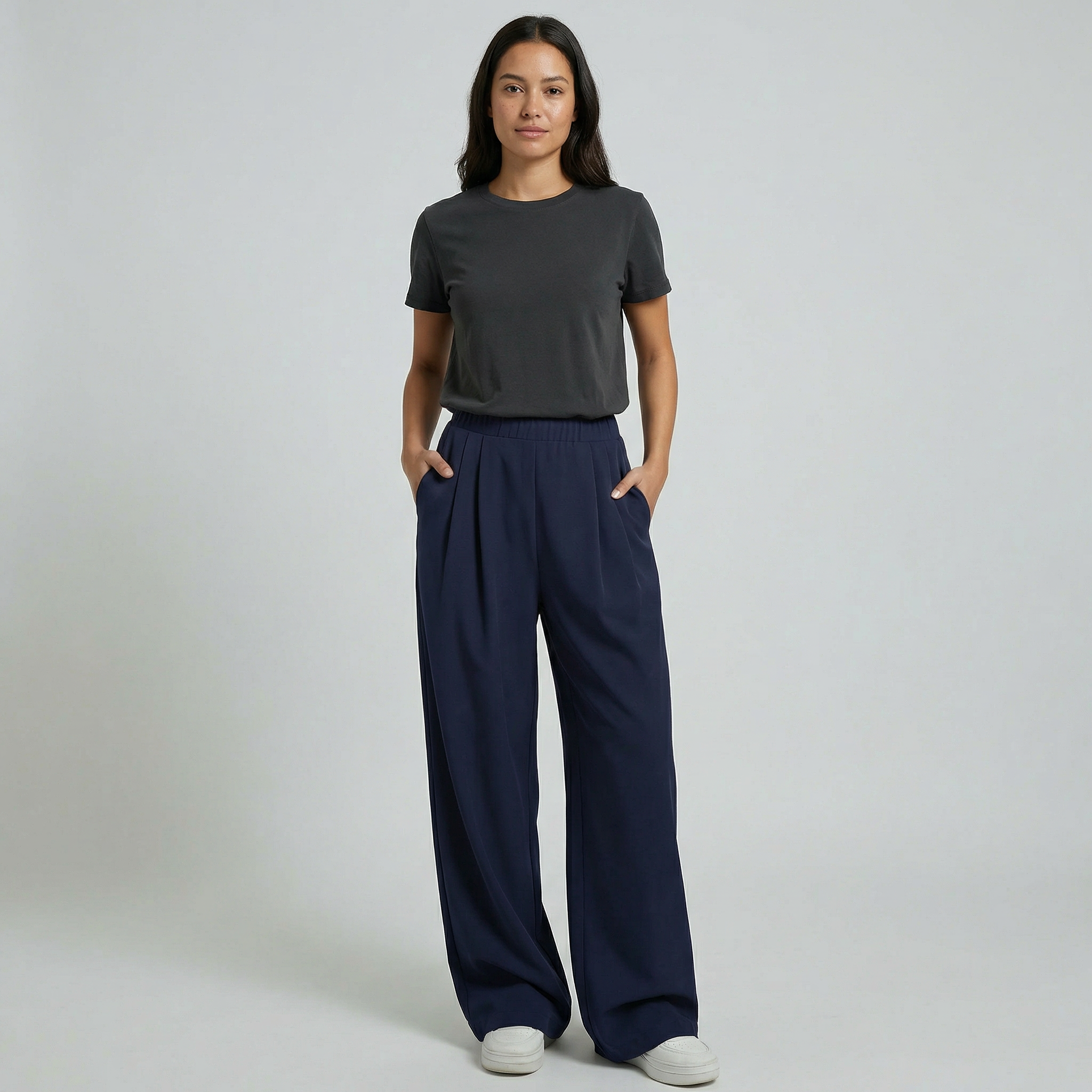 Women's High Waisted Wide Leg Trousers