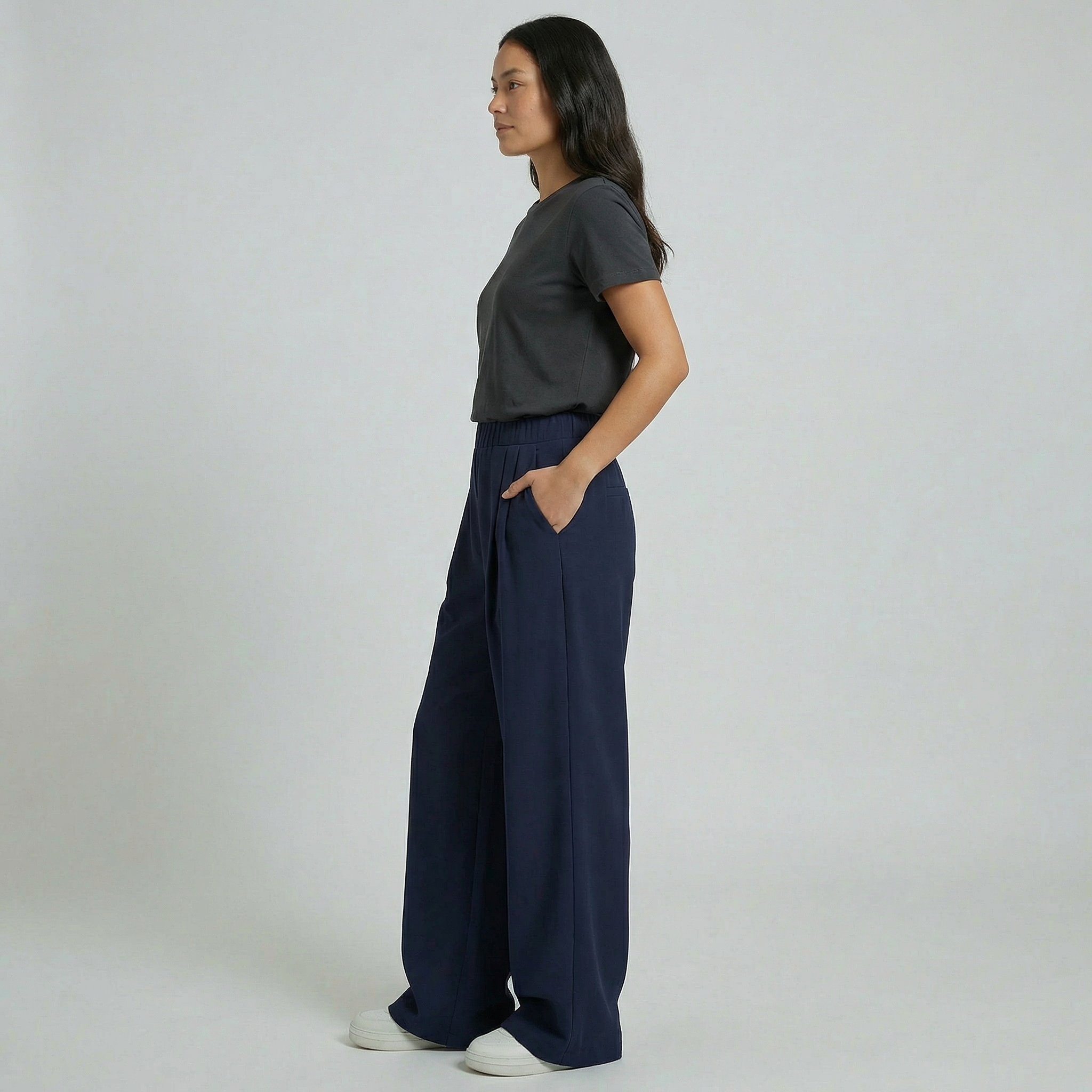 Women's High Waisted Wide Leg Trousers