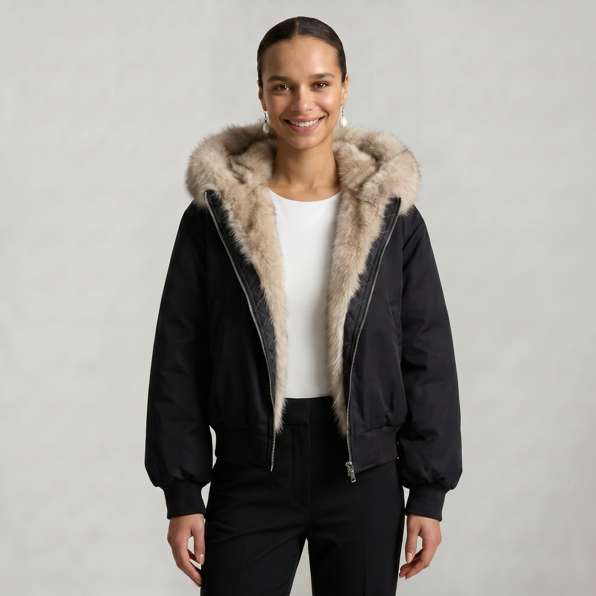 Women’s Hooded Jacket - Zip Front Regular Fit