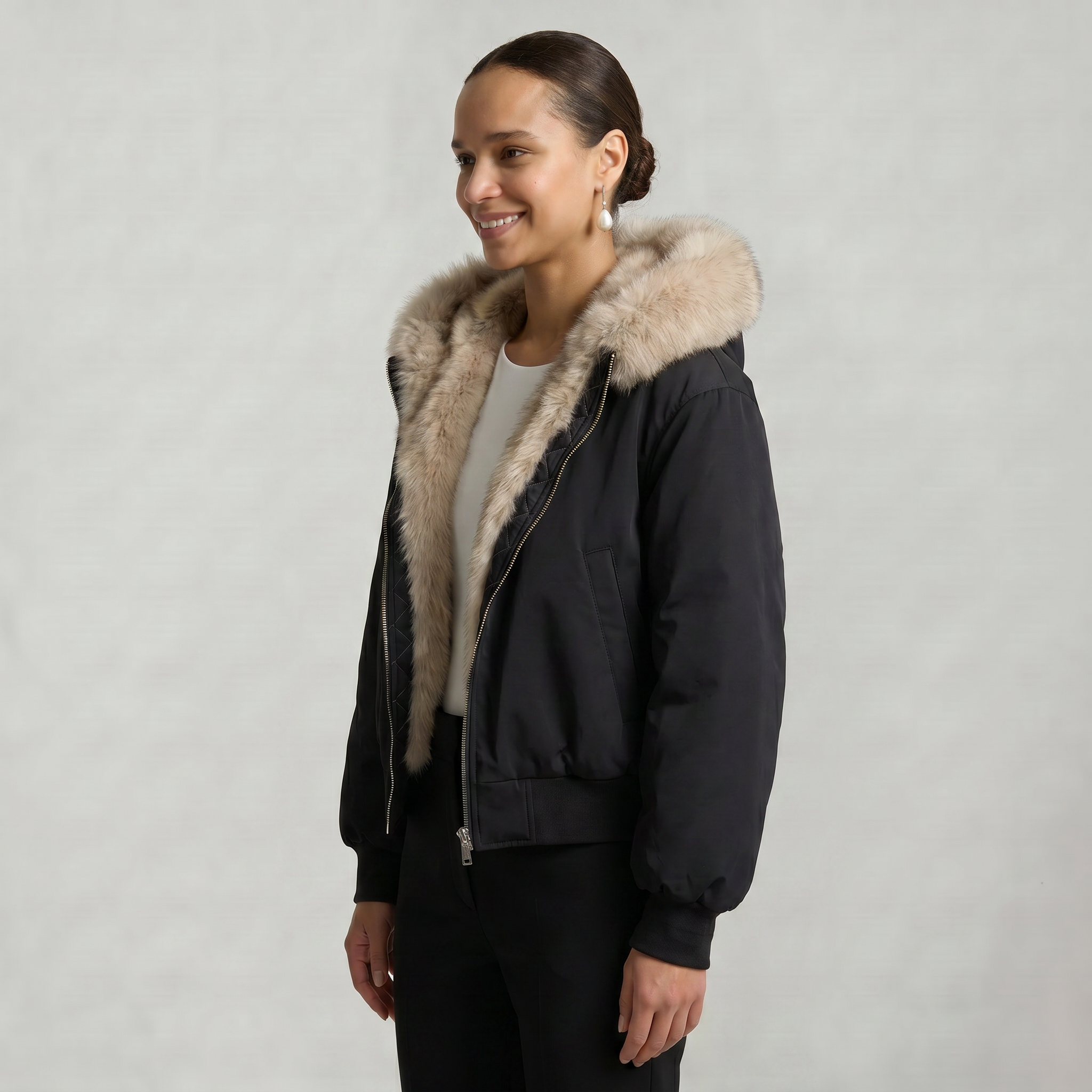 Women’s Hooded Jacket - Zip Front Regular Fit