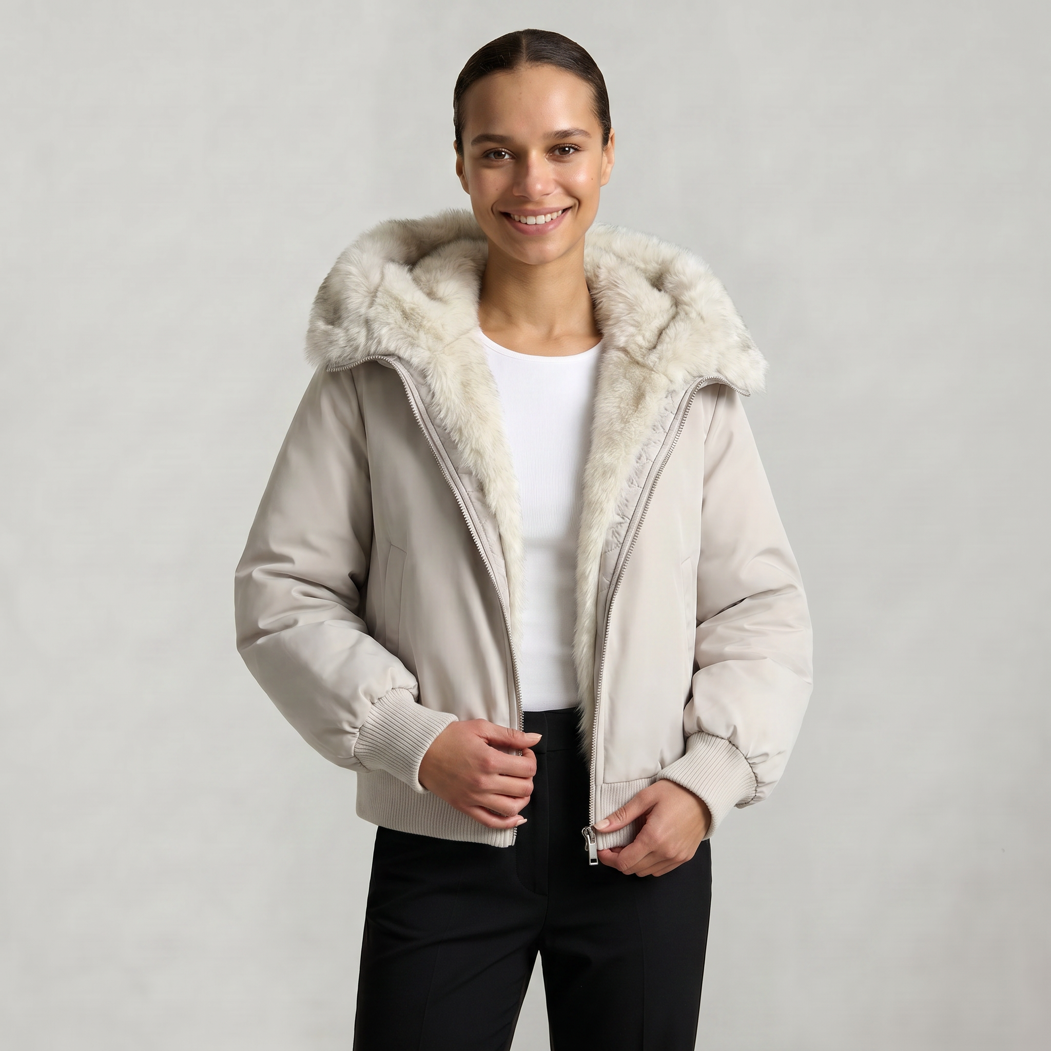 Women’s Hooded Jacket - Zip Front Regular Fit