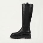 Women’s Knee High Boots - Back Zip Lug Sole Fit