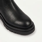 Women’s Knee High Boots - Back Zip Lug Sole Fit