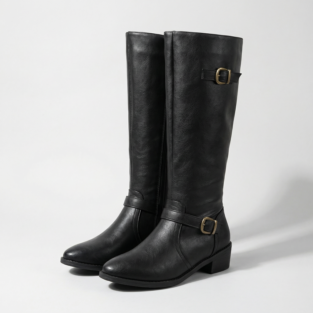 Women's Knee-High Leather Boots – Tall Riding Style Boots
