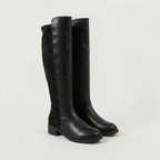 Women’s Knee-High Leather Boots -  Pull-On Tall Boots